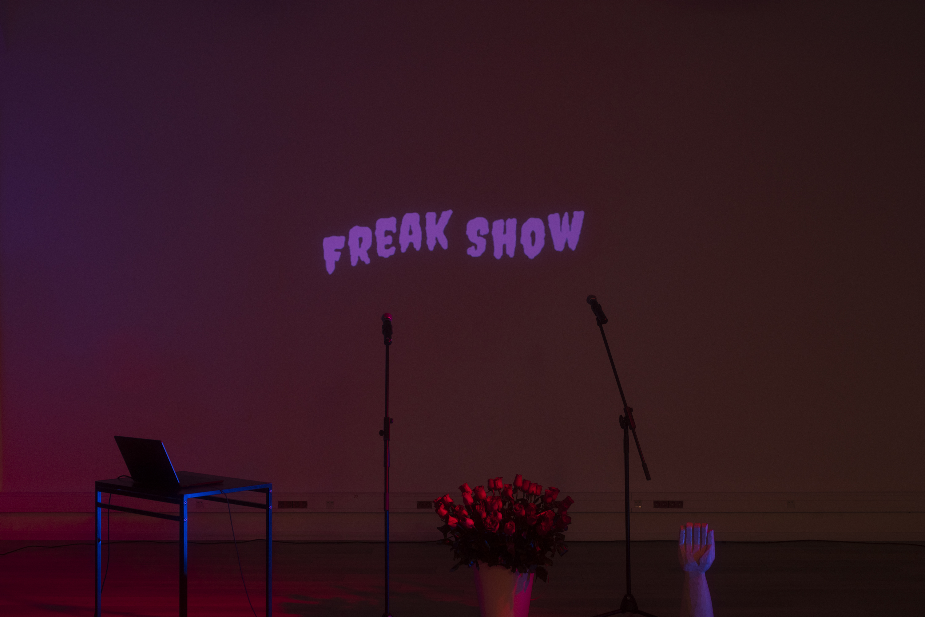 projekcja z napisem „Freak Show”